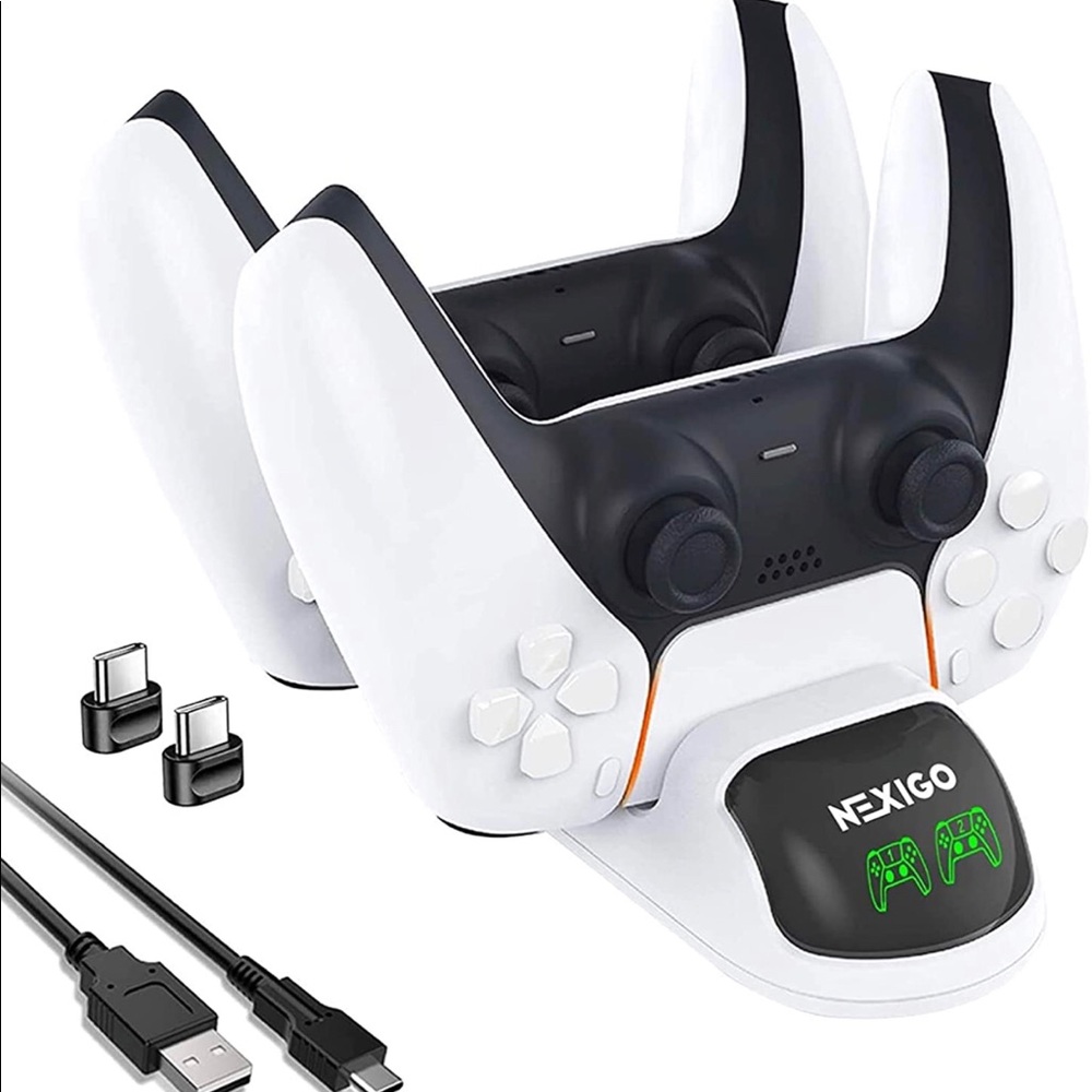 Nexigo Dobe PS5 Controller Charger Upgraded Charging Station Dock LED Indicator